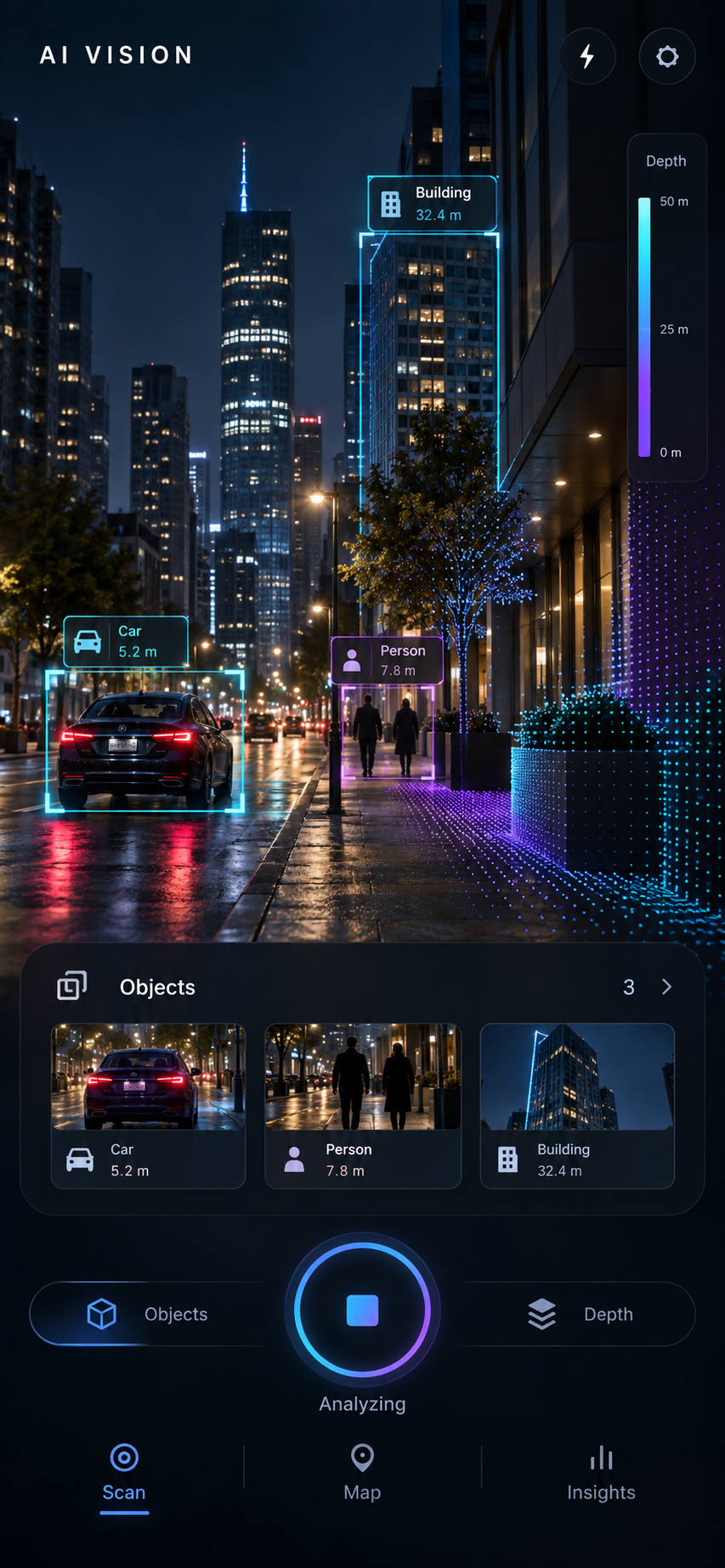 AI vision software interface