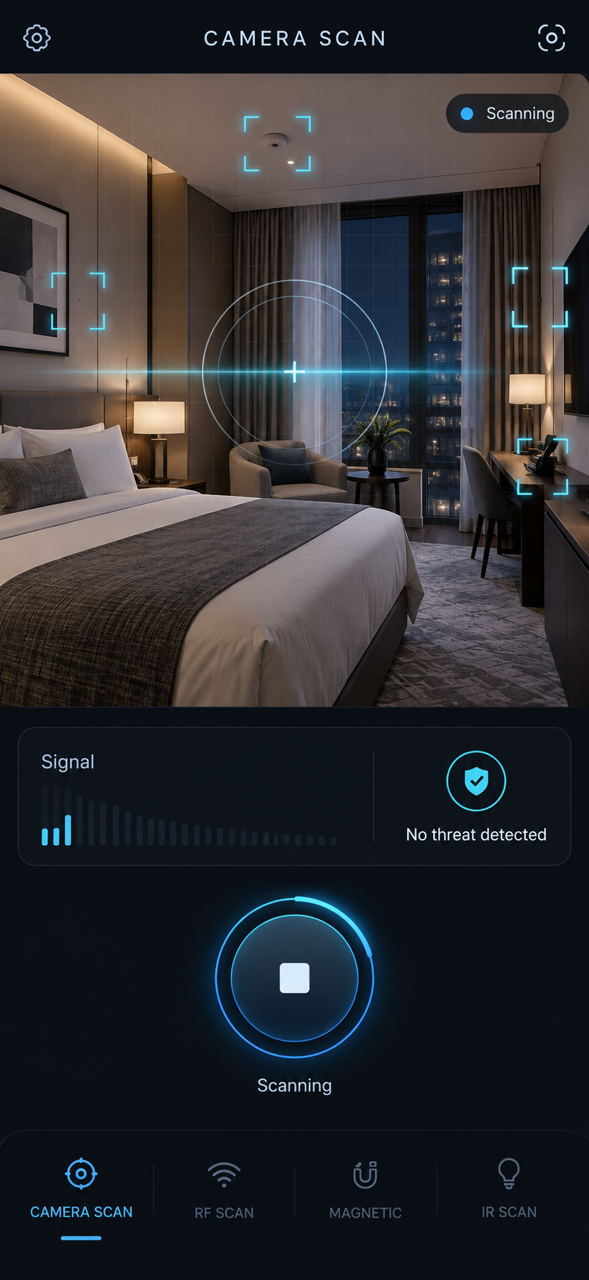 Camera detector software interface